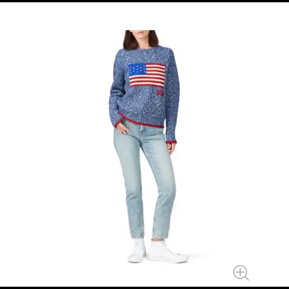 Ralph Lauren, Nautical American Flag Boat Sweater, Size: Small